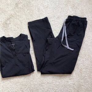 Hanes Black Scrub Set